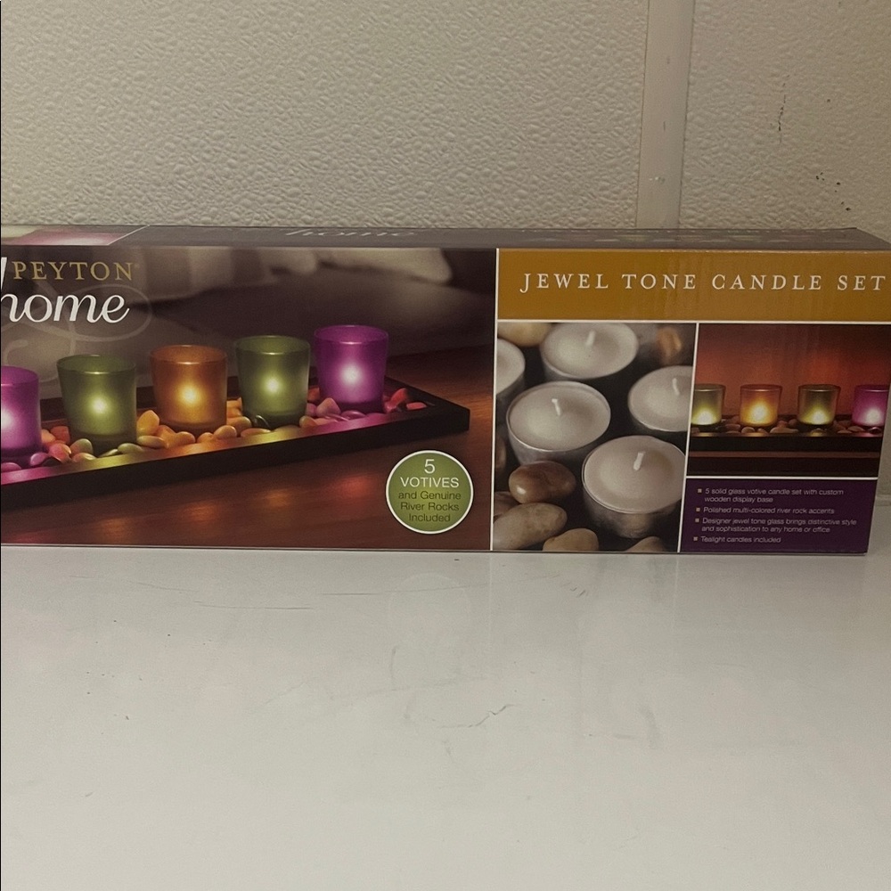 Jewel Tone Candle Set - Multi-Color Votive Collection